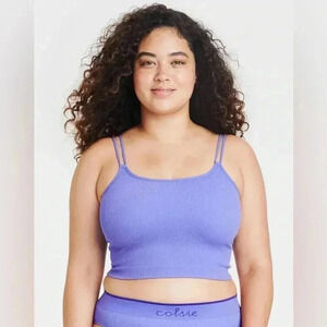 Colsie Women’s Purple Ribbed Seamlesss Brami Size 1X